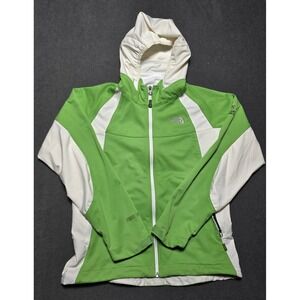 The North Face Summit Series Windstopper Jacket Green‎ White Full Zip Medium
